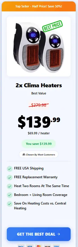 2x clima heaters price